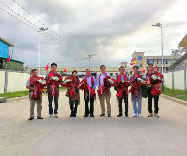 嘉兴市政协盛全生副主席一行调研第一娱乐丝绸（柬埔寨）工业园